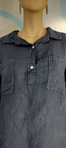 Hi-Low Navy Blouse