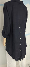 Load image into Gallery viewer, Hi-Low Navy Blouse

